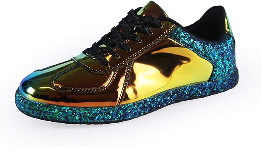 Amazon Co Jp Gogatu レディース カラフル ファッション シリーズスニーカー 涼しい 女 ナイトクラブ 反射 カジュアルシューズ シューズ バッグ