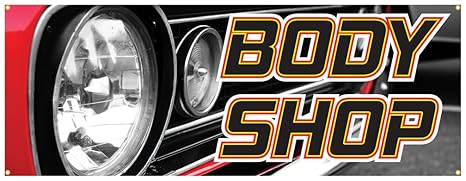 Amazon Com Body Shop Banner Car Auto Repair Shop Sign 24x72