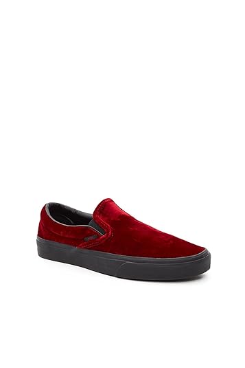 vans red velvet slip on