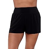 Aqua Green Womens High Waist Beach Swim Short Bottom