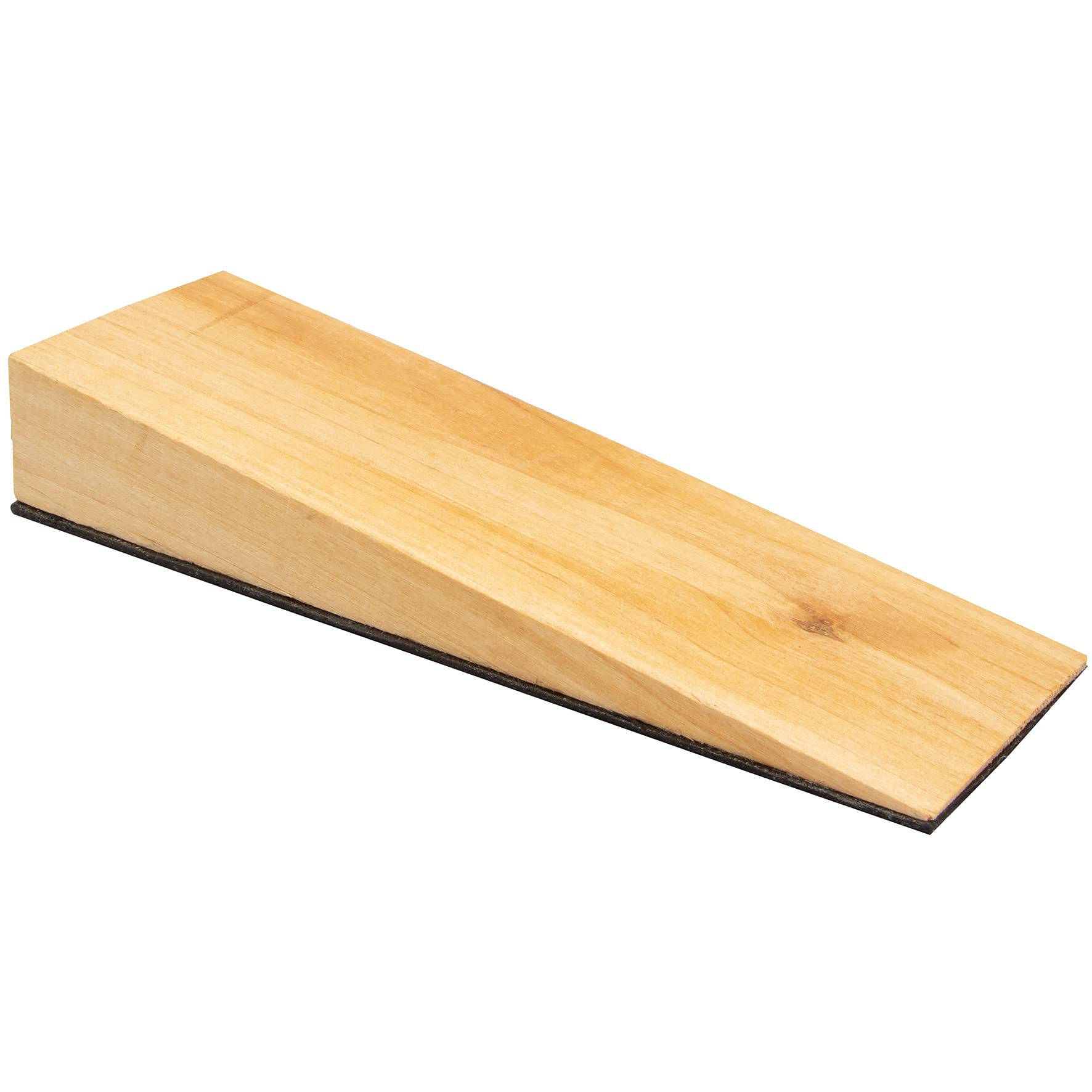 Wagner Door Wedge/Doorstop Wood - 119 x 40 x 19 mm, Wooden Wedge Made of Solid Birch Wood + Anti-Slip Fleece, to be Pushed Underneath Doors, Protects Door, Wall and Furniture - 15695000