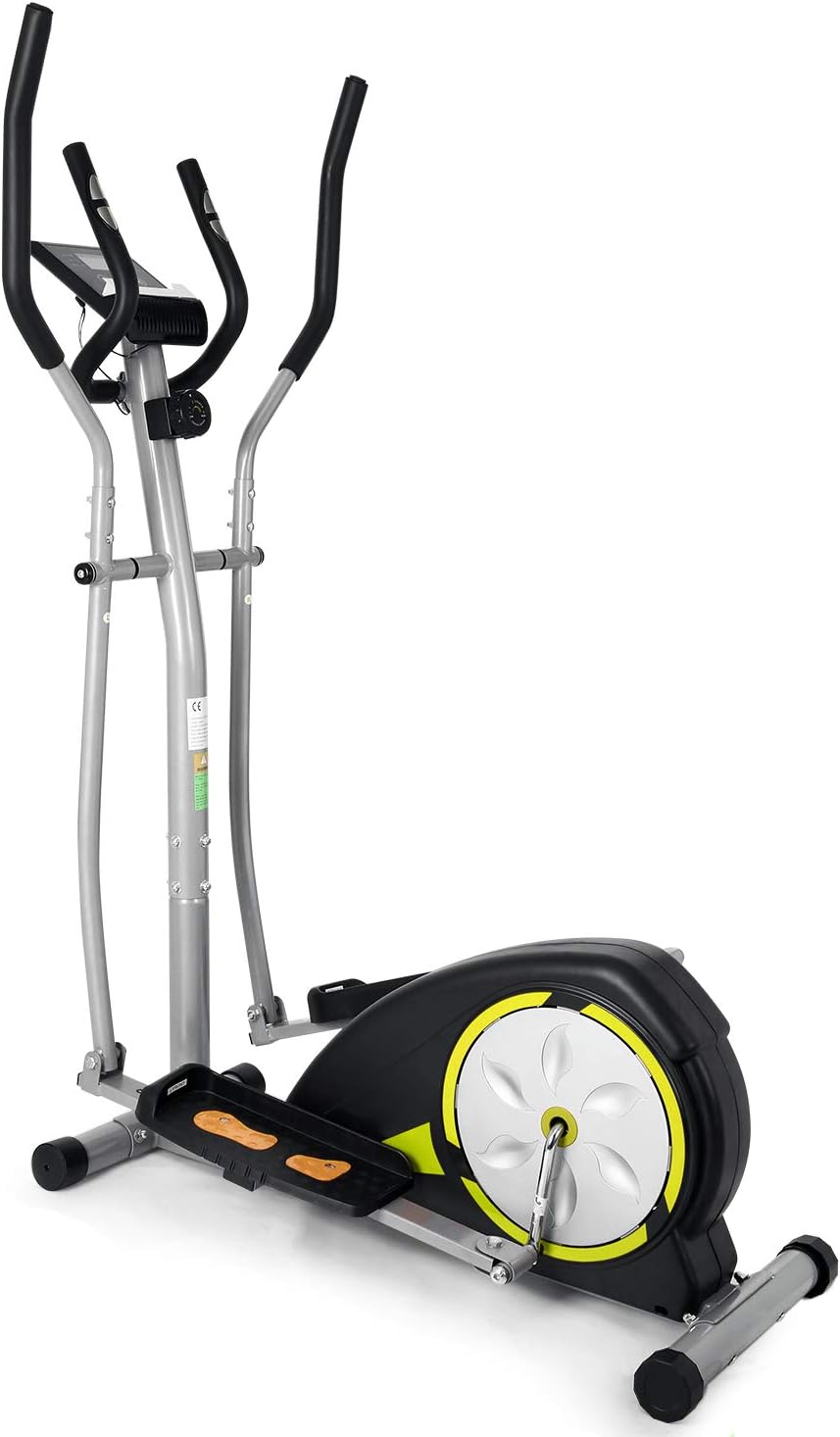 ncient Elliptical Machine Eliptical Trainer Exercise Machine for Home Use Magnetic Smooth Quiet Driven with LCD Monitor and Pulse Rate Grips