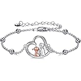 CRMAD Sister Gifts from Brother/Father for Sister Sterling Silver Family Bracelet Jewelry