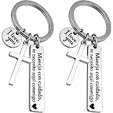 Couple Keychains Set 2pcs Drive Safe I Love You Keychain Gift Keychain for Boyfriend, Girlfriend, or Partner