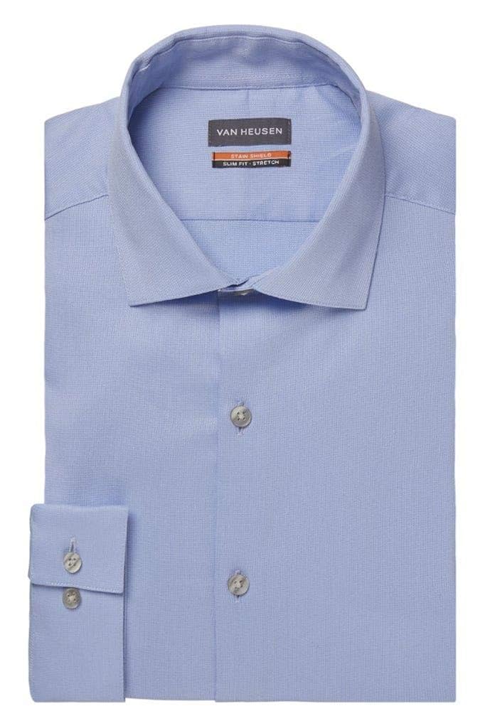 Buy Van Heusen Men's Dress Shirt Slim Fit Stain Shield Stretch at Amazon.in