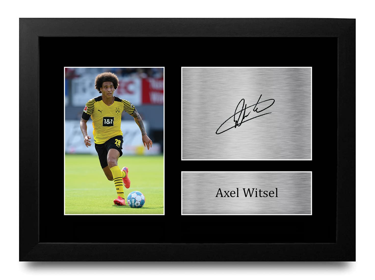 HWC Trading FR A4 Axel Witsel Borussia Dortmund Gifts Printed Signed Autograph Picture for Football Fans and Supporters - A4 Framed