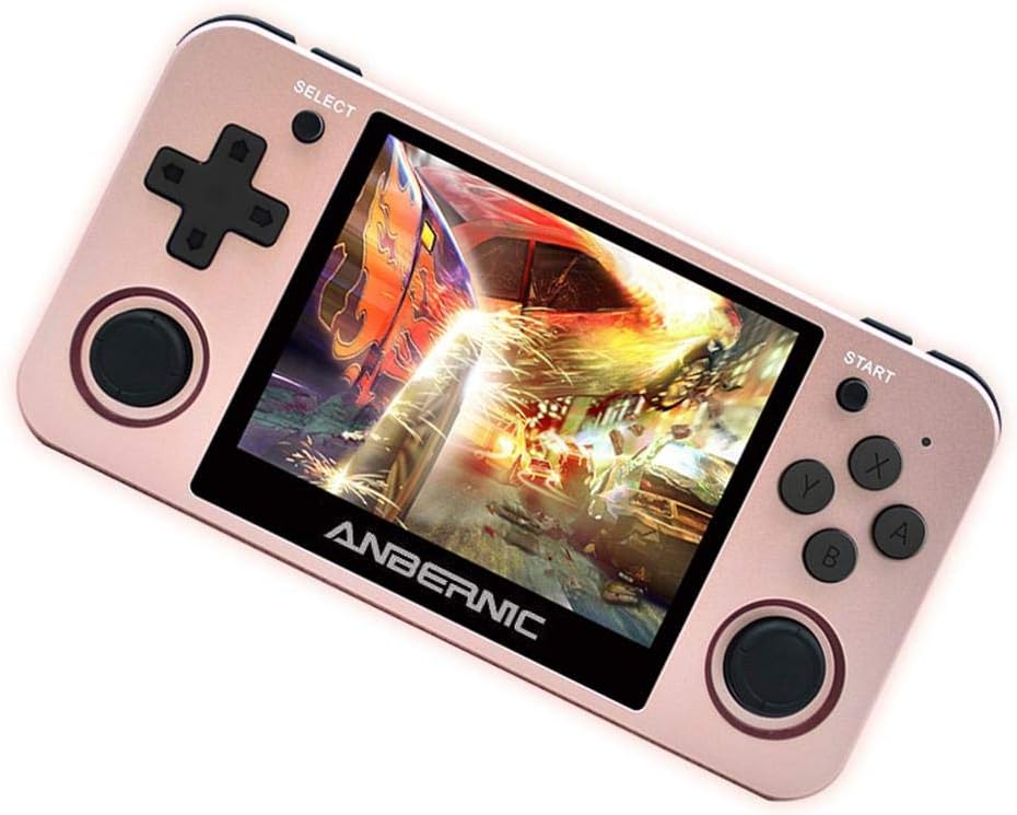 Nicemeet Handheld Game Console, Upgraded RG350m Retro Game Console with 3.5 Inch IPS Screen, Built-in 10,000 Classic Games, 2500MAH High-Capacity Battery, Favorite Toy for Boys Girls