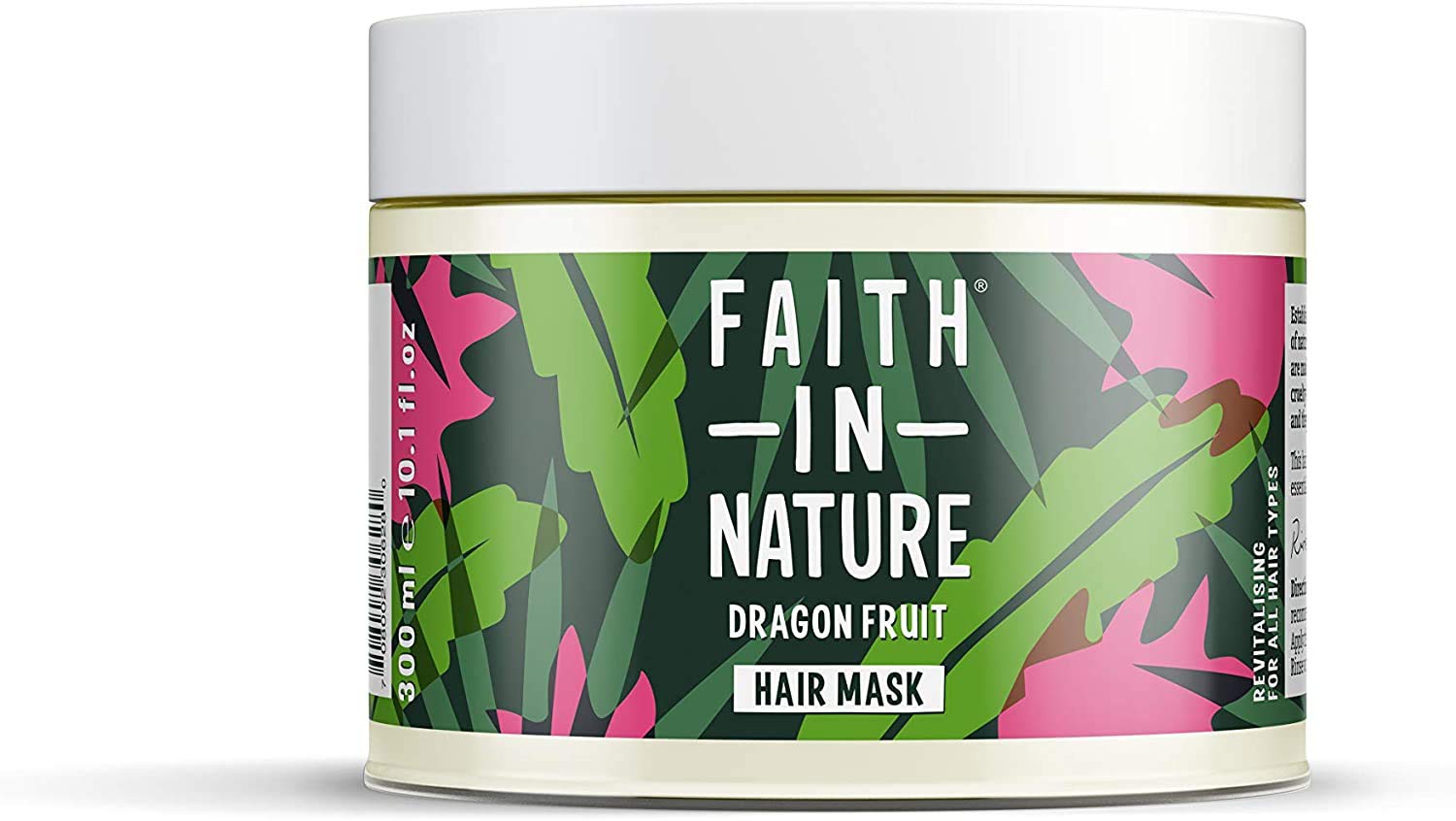 Faith In Nature Natural Dragon Fruit Hair Mask, Revitalising, Vegan and Cruelty Free, No SLS or Parabens, For All Hair Type, 300 ml
