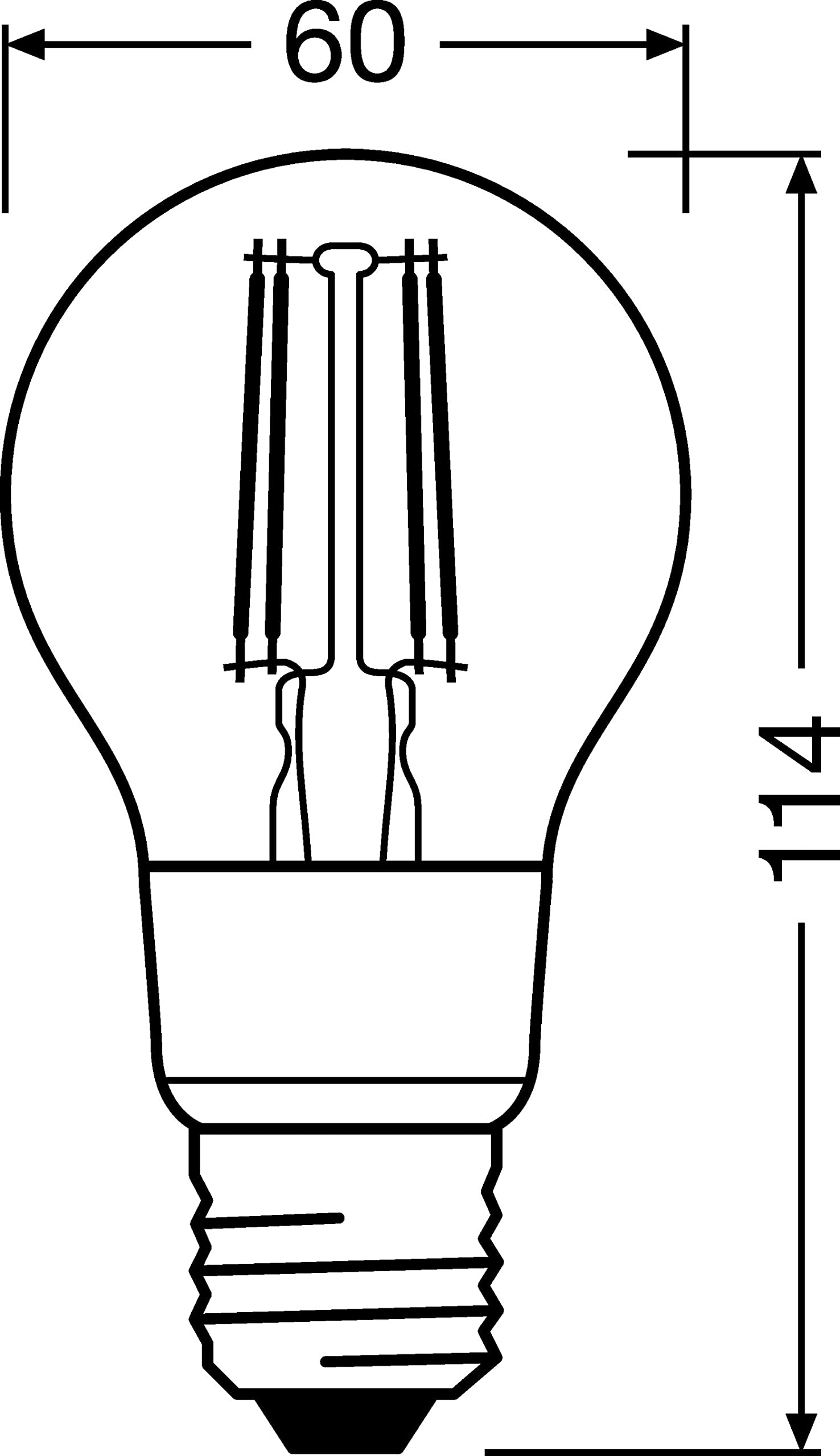 LEDVANCE LED-Lampe, Sockel: E27, Warm Comfort Light, 2400 K, 6 W, SMART+ Filament Classic Dimmable, 4er-Pack 2