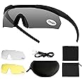 Xaegistac Tactical Shooting Glasses with 3 Interchangeable Lens High Impact Eye Protection