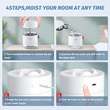 FATE TO FATE 500ml USB Ultrasonic Humidifier Cool Mist Night Light Quiet White view 7