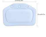 Dioche Bathtub Pillow Soft Foam Head Neck Back Support Blue PVC Suction Cups view 3