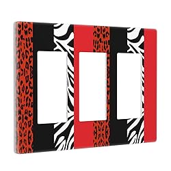 Fashion Red Black White Zebra Leopard Cheetah Print