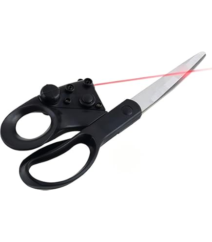 Professional Laser Guided Fabric Scissors, Laser Line for Fast Direct Cutting, Ergonomic Handle for Fabric, Paper, and Crafts - Cutting Precision and Blade Durability