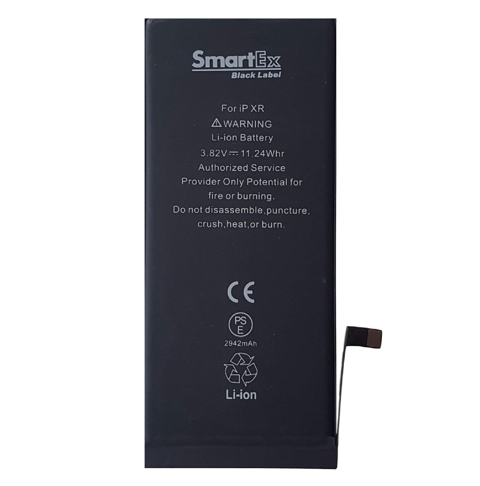 Smartex® Black Label Battery compatible with iPhone XR - 2942 mAh | 2 Years Guarantee