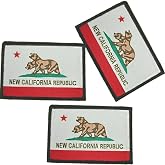 Yerchic New California Republic Patch Iron On Sew On Embroidered Patches for Jacket Shirts Jeans Backpack Sewing Decorating DIY Craft 2 * 3IN(3 pcs)
