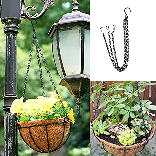 Hanging Basket Chains 3 Leads 6 Pack, 22 Inches Flower Pot Chain Hooks