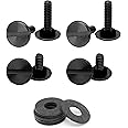 KeySmart Replacement Keychain Set - Key Chain DIY Keychain Kit with 2x 8mm Screws, 2x 14mm Screws, 8 Black Spacers & 2 Washers - Smart Keychain Making Kit for KeySmart Carbon Fiber & Max Keychains