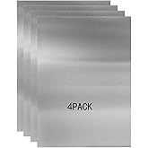 Daremove 430 Stainless Steel Metal Plates, 12" x 6" Inch, Suitable for Magnetic Installation Plate Walls, Suitable for Metal Plates in processes, Kitchens, and Offices (4, 0.5mm Thick)