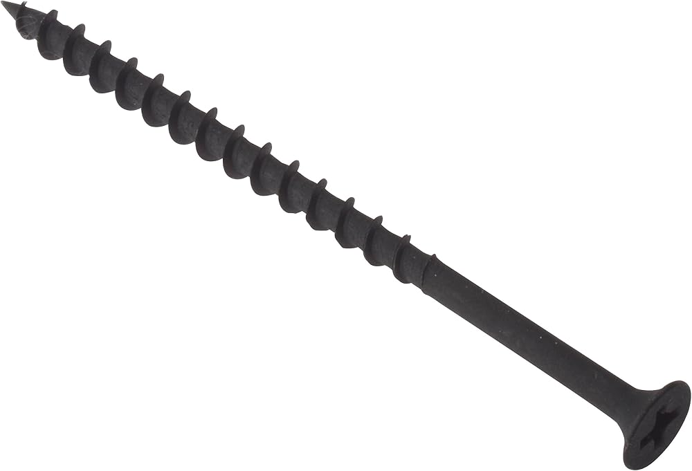 ForgeFix Drywall Screws Coarse Thread 4.2 x 75mm Black Phosphate Box 100