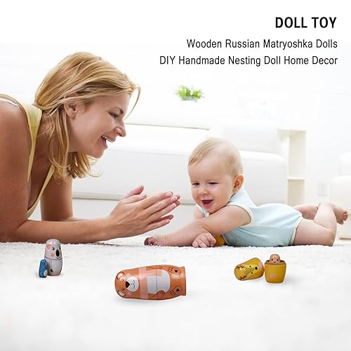 Tphon Nesting Dolls Wooden Russian Matryoshka Dolls for Toddlers