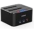 Inateck Dock Disque Dur USB 3.0 Double SATA 2.5/3.5'' Jusqu'à 20To - Clonage Hors Ligne UASP SA02002