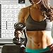 NewMe Fitness Dumbbell Workout Exercise Poster - Now Laminated - Strength Training Chart - Build Muscle, Tone & Tighten - Home Gym Weight Lifting Routine - Body Building Guide w/Free Weights