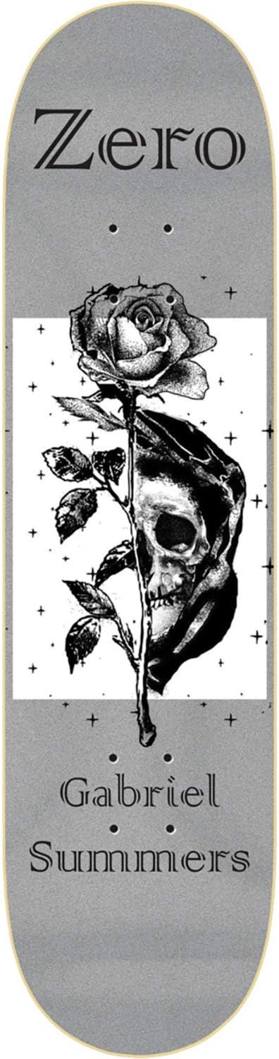 Zero Skateboards Gabriel Summers Darnkness Silver/White Skateboard Deck - 8.5" x 31.9"