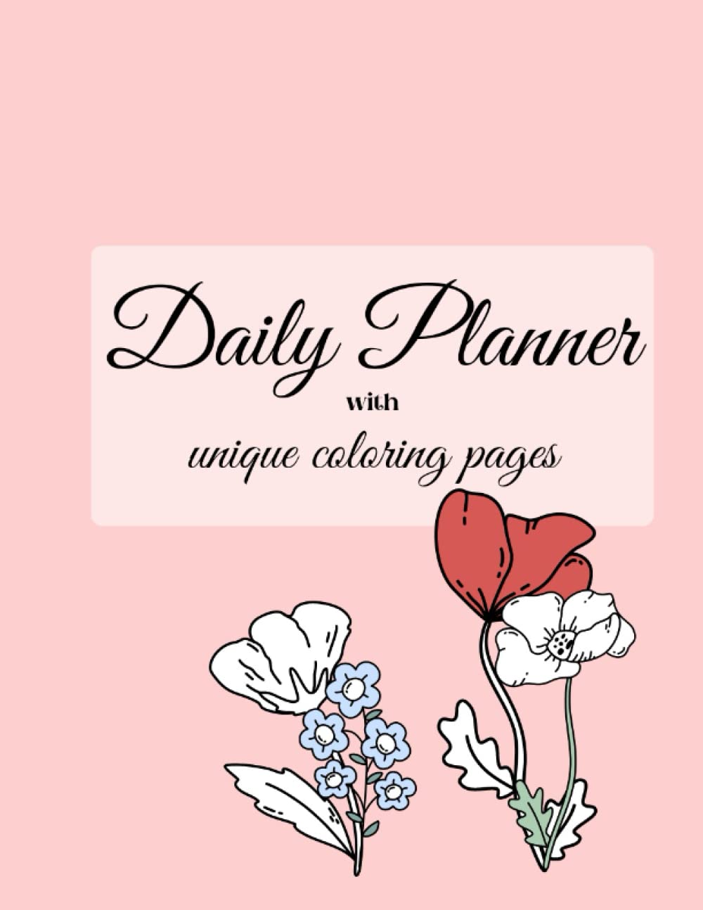 Cute Daily Planner with Coloring Pages