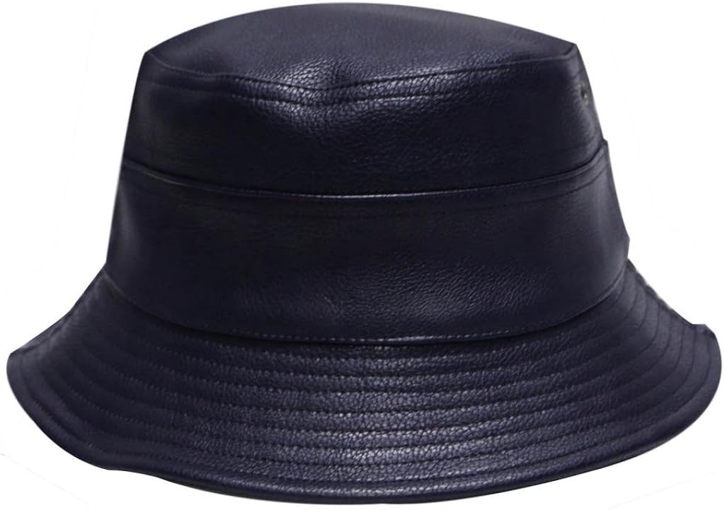 City Hunter Bl100 Leather Bucket Hats (Navy L/XL Size) at Amazon Women’s Clothing store