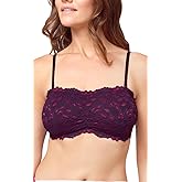JENNY JEN Women's Amber Bandeau Bra with Adjustable Straps, Unpadded & Unlined Wireless Tube Top Bralette, Everyday Lingerie