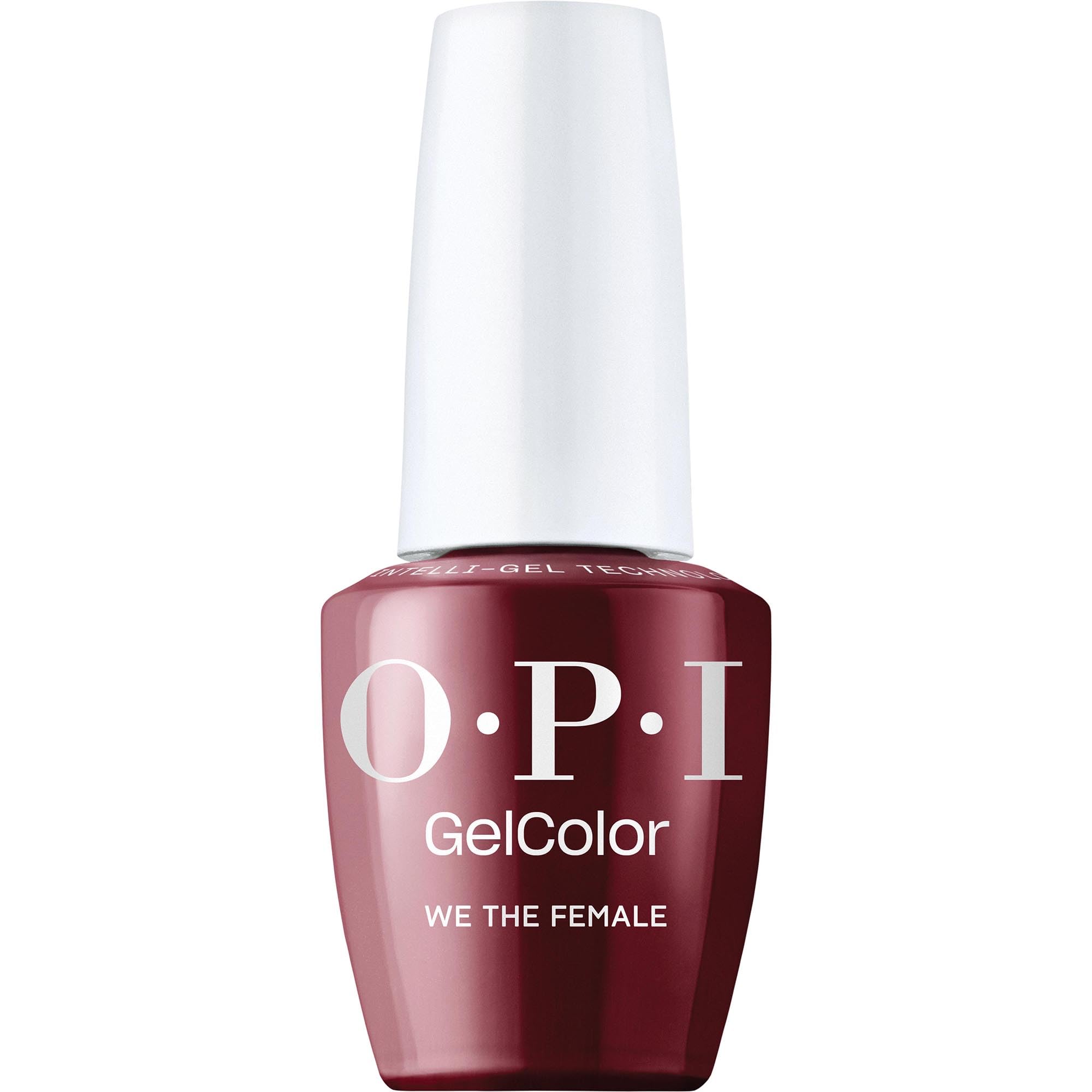 Photo 1 of OPI GelColor We the Female | Opaque Dark Cool Burgundy Red Crème LED Cure Gel Nail Polish | Salon-Quality Shine, Long-Lasting Wear | Vegan & HEMA Free | 0.5 Fl Oz