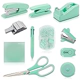 Green Desk Accessory Kit Cute Office Supplies Set