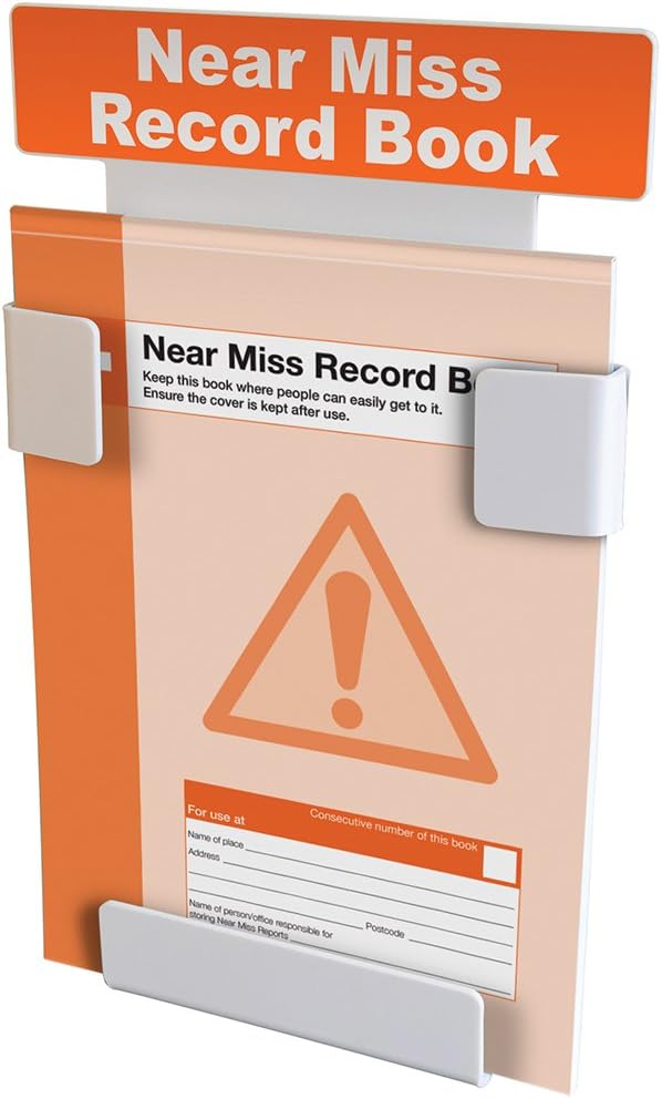 Safety First Aid Group Near Miss Record Book Station with Near Miss Book (A4), Orange