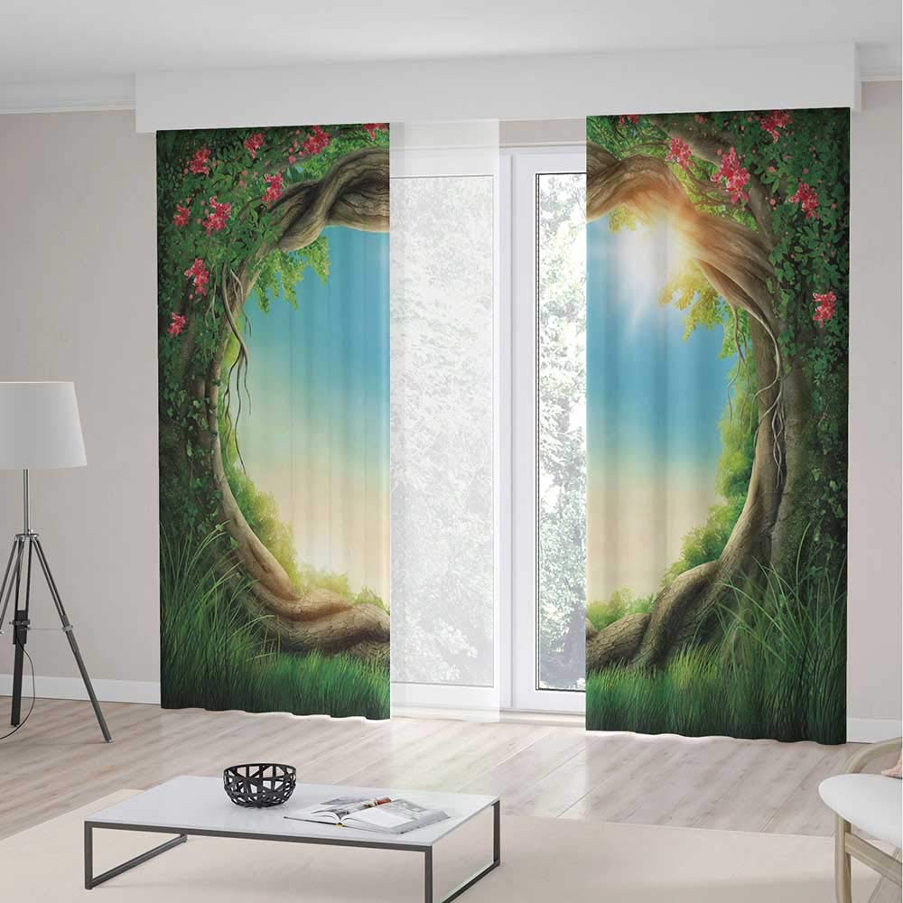 Amazon Com Yoliyana Small Window Blackout Curtains Tree
