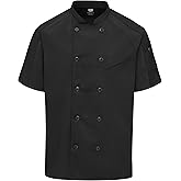 Red Kap mens Airflow Raglan Chef Coat With OilblokChef's Jacket