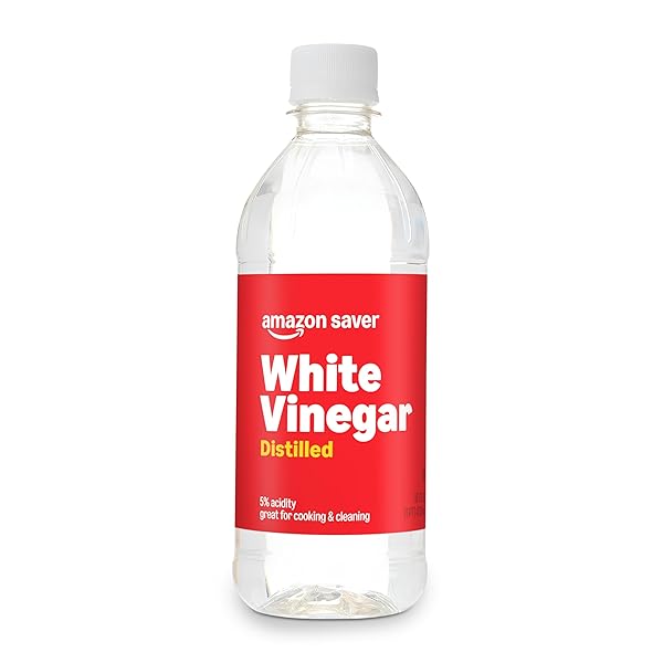 AMAZON SAVER, DISTILLED WHITE VINEGAR, GREAT FOR COOKING AND CLEANING, 16 FL OZ