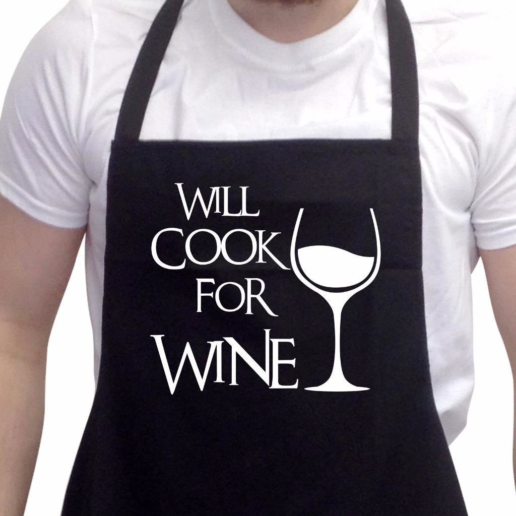 Best Will Cook For Wine Kitchen Apron