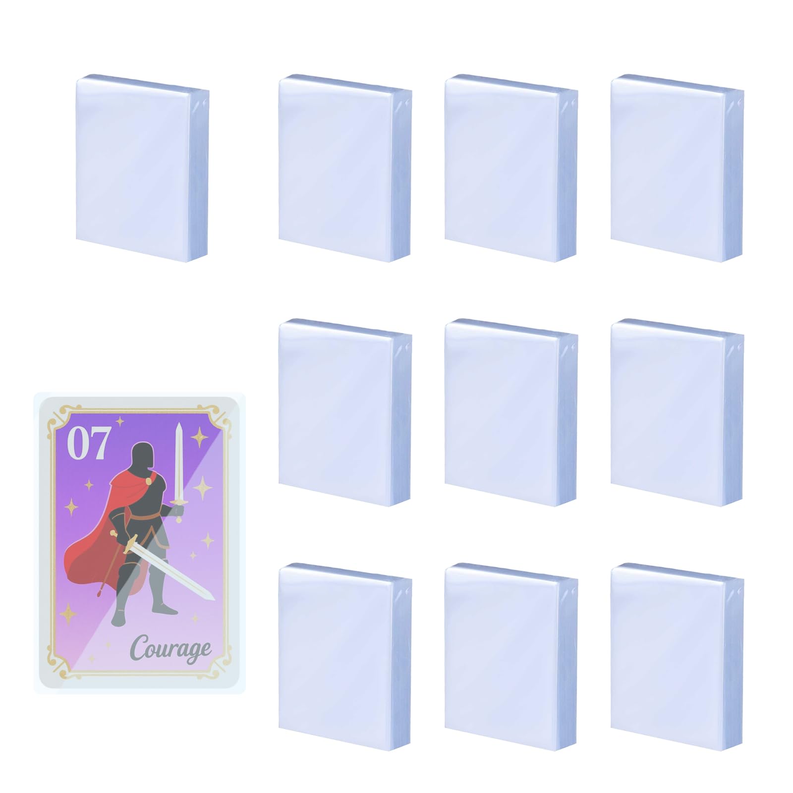 1000 PCS Card Sleeves Penny Sleeves Standard Size Card Sleeve Clear for MTG TCG Baseball Soccer Sports Game Cards (66 x 91mm)