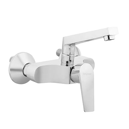 Hindware F360027CP Single Lever Sink Mixer (Wall Mounted) (Element) with Chrome Finish