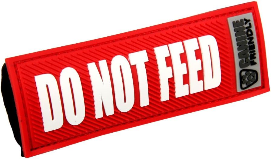 Canine Friendly 1" Bark Notes 'Do Not Feed' Patch for Collar or Leash