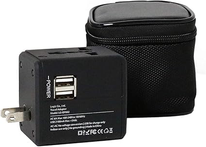 Amazon ロジック 海外 変換プラグ 3個セット 旅行グッズ Usb付き 携帯用トラベルポーチ付属 海外用 海外 コンセント 変換プラグ マルチ変換プラグ 海外対応 専用ポーチ付き 便利グッズ 海外旅行 Iphone Android スマホ 充電器 充電usbアダプター Logic ロジック