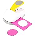Craft Lever Punch 2 inch Circle Ware Punch DIY Handmade Paper Punch(White Circle Ware)