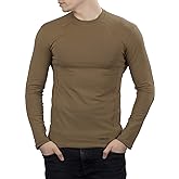 281Z Mens Military Stretch Cotton Long Sleeve T-Shirt - Tactical Hiking Outdoor Undershirt - Punisher Combat Line