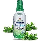 Nature's Answer PerioWash Mouthwash Alcohol-Free Cool Mint - 16 fl oz | Fluoride Free | Natural Breath Freshener | Stain Remover | Natural Teeth Whitener