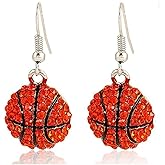 Classic Baseball Cubic Zirconia Basketball Volleyball Football Soccer Sports Earrings Stud Posts Ideal Present for Women Girls Men Boys