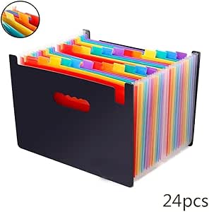 Hotsellhome - Carpeta de archivos, portátil, multicolor, grande, 24