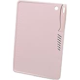 Kitchen Plastic Cutting Board, Reusable Plastic Utility Cutting Board Multifunctional Portable Fruit Chopping Board with Knife Hanging Hole for Kitchen(pink)