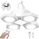 USB Solar Camping Light with Remote Control - Folding Rechargeable Lantern, 360°Lighting Waterproof Hanging Tent Lights Outdoor Light for Camping, Hiking, Outage, Emergency, Hurricane (169 LEDs)