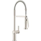 Moen CIA Spot Resist Stainless Pre-Rinse Spring Kitchen Faucet with PowerBoost Pro, 7822SRS